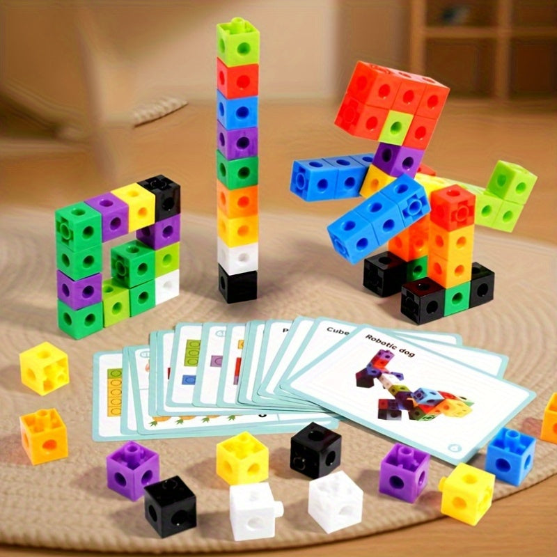 Wooden learning blocks set – counting, shapes & building | toddlers