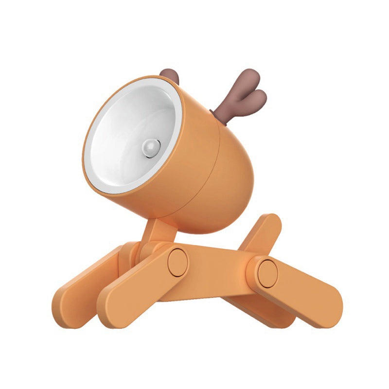 Flexible night light – warm LED, USB rechargeable | Dog & deer design