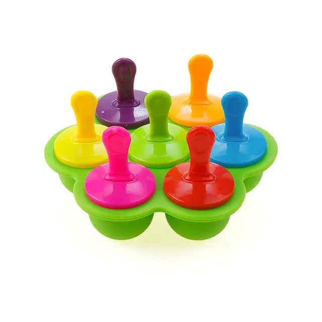 Silicone ice lolly maker – 7 shapes, dishwasher safe | kids