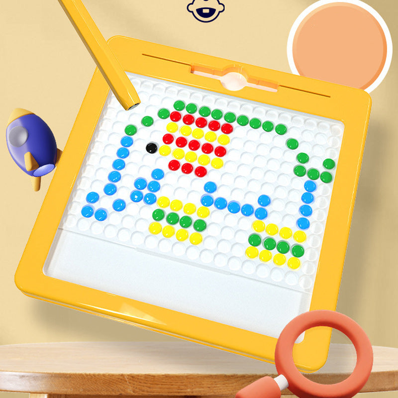Magnetic drawing board – large surface, stylus and pattern cards | kids