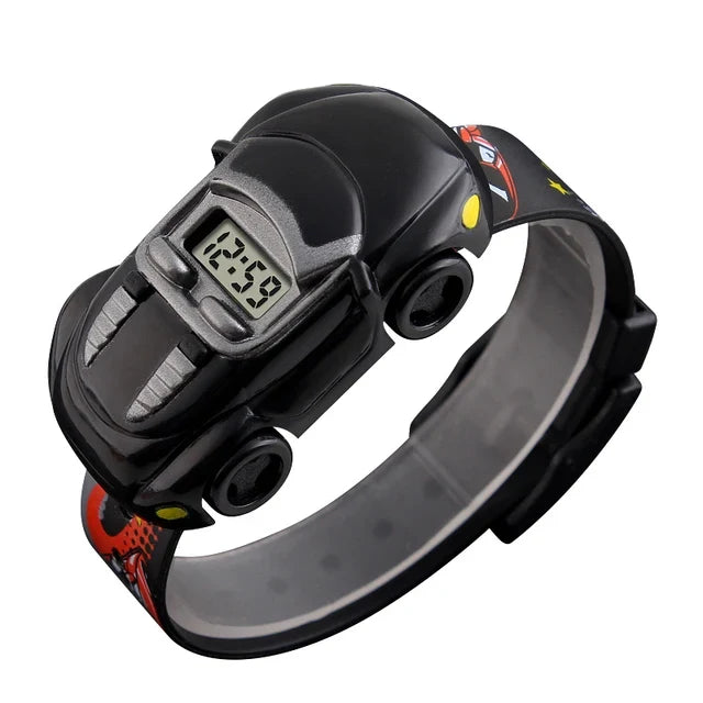 Kids' car watch – easy-read dial, adjustable strap | Learn to tell time