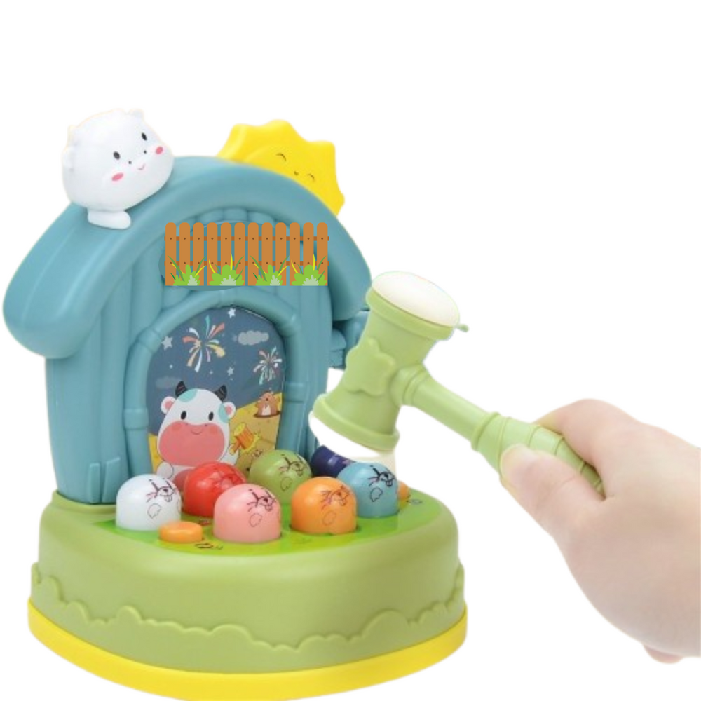 Whack-a-mole game with light and sound – interactive, educational, multiple modes | ages 2+