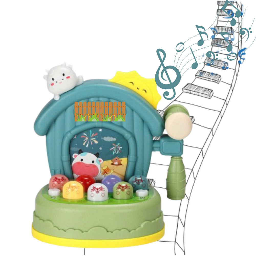 Whack-a-mole game with light and sound – interactive, educational, multiple modes | ages 2+
