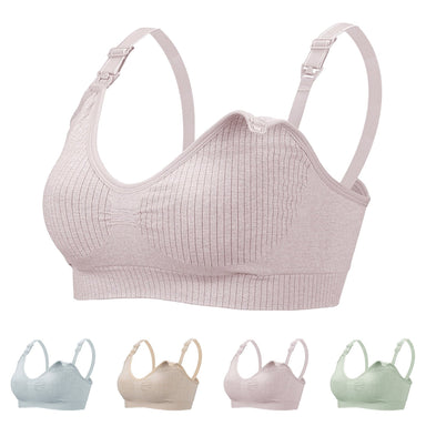 Nursing bra set with easy clip – seamless, soft, adjustable | 3-pack