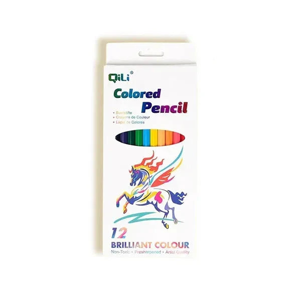 Colouring pencils with ergonomic grip – set of 12, safe wood, Montessori-inspired | kids