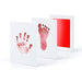 Baby hand and footprint kit creates a lasting keepsake – with name and date space | new parents