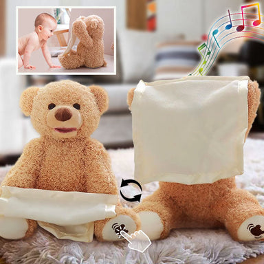 Interactive cuddly bear that sings and plays peekaboo – soft plush, playful fun | Baby toys
