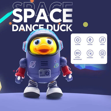 Astronaut duck toy encourages crawling – lights, music, moving arms | baby toy