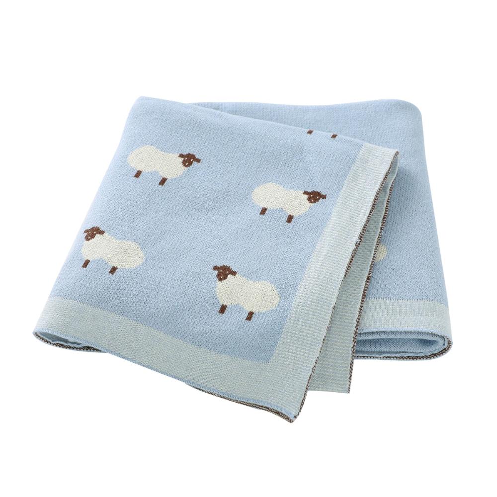 Knitted cotton baby blanket keeps babies warm and cosy – Breathable and soft | Newborn essential