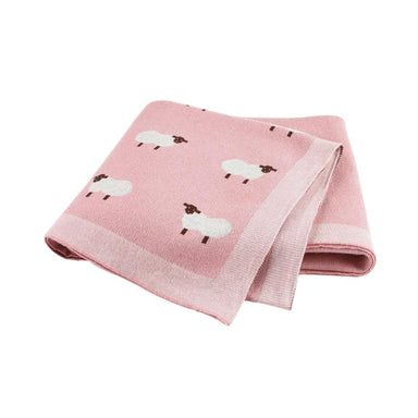Knitted cotton baby blanket keeps babies warm and cosy – Breathable and soft | Newborn essential