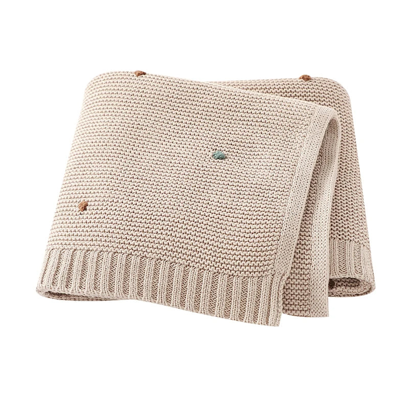 Knitted cotton baby blanket for every season – soft, breathable and durable | pushchair & cot