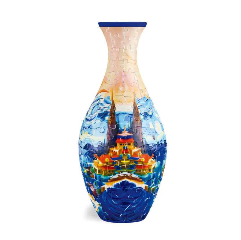 3D puzzle vase with watertight insert – build your own design | creative gift