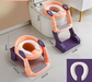 Toilet trainer with non-slip step stool – adjustable, foldable | toddler training