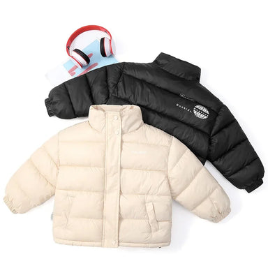 Down jacket keeps kids warm and dry – windproof, hooded design | unisex