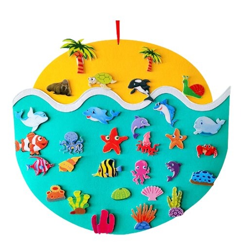 Felt learning board boosts creativity – storytelling, shapes, fine motor skills | for children