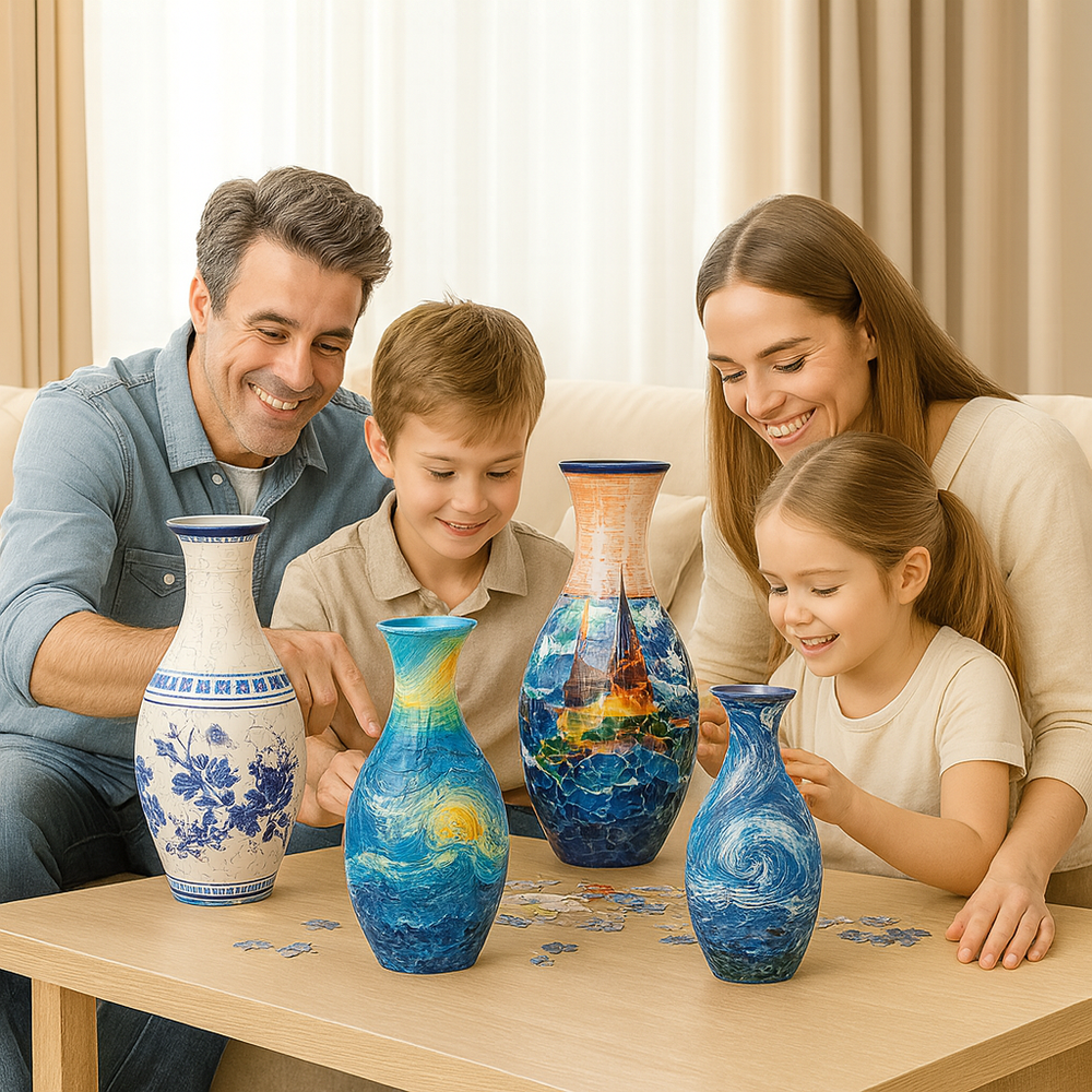 3D puzzle vase with watertight insert – build your own design | creative gift