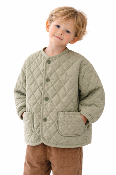 Quilted kids' coat with warm padded lining – lightweight, breathable, easy to fasten | unisex
