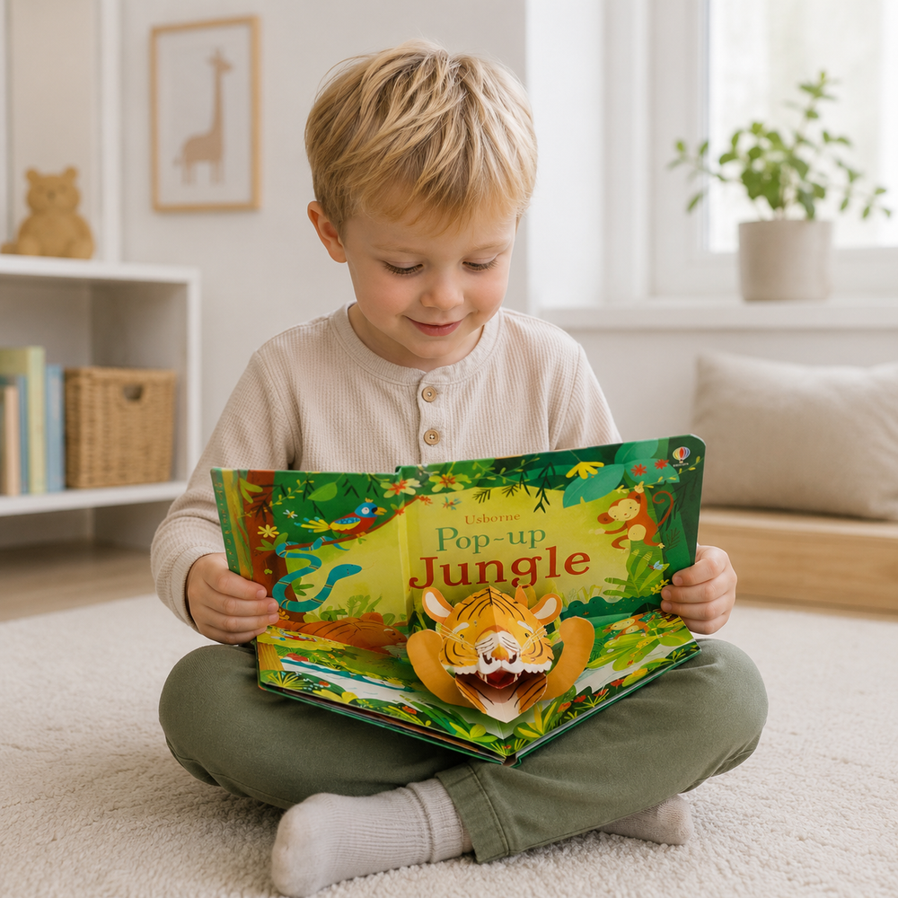 Pop-up book with 3D scenes and flaps – interactive, sturdy design | ages 3+