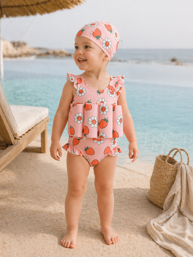 Kids' swim vest with UPF50+ sun protection – removable floats, quick-drying | bathing suit