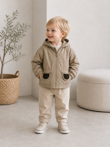 Kids' hooded jacket blocks wind and light rain – lightweight, comfortable fit | Boys & girls