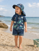 Kids' swim set with UV protection – soft, quick-dry, sun hat | baby swimwear