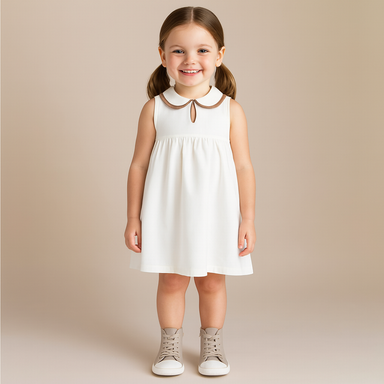 Organic cotton dress with elegant a-line fit – soft, lightweight, timeless style | girls