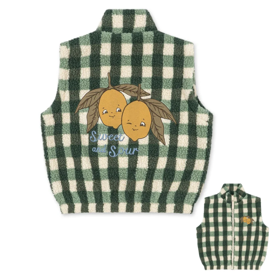 Children's clothing in teddy fleece with print – coat, gilet or trousers, zip | berber fleece