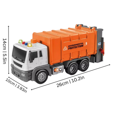 Toy bin lorry with light and sound – moving parts, sturdy design | kids 3+