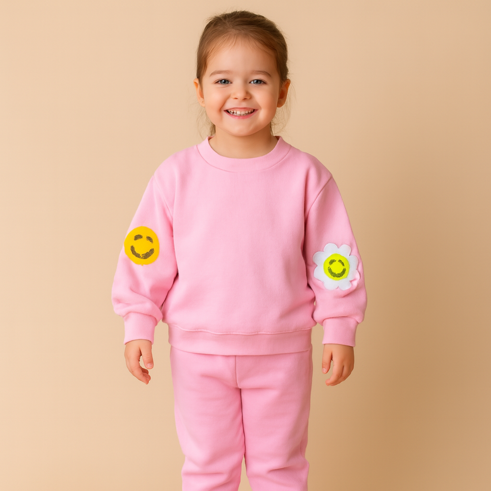 Cotton 2-piece set with daisy print – soft, breathable, elastic waistband | Baby & toddler outfit