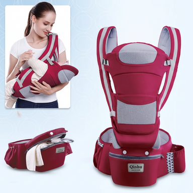 Baby carrier with 3-in-1 ergonomic support – adjustable straps, hands free | for babies and toddlers