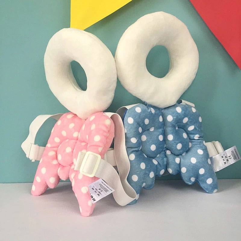 Baby head and back fall protection cushion – soft, adjustable straps | crawling & walking