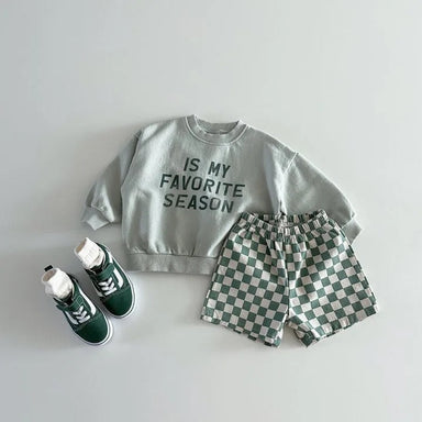 Kids' sweatshirt with slogan print – soft cotton, relaxed fit | for babies to kids