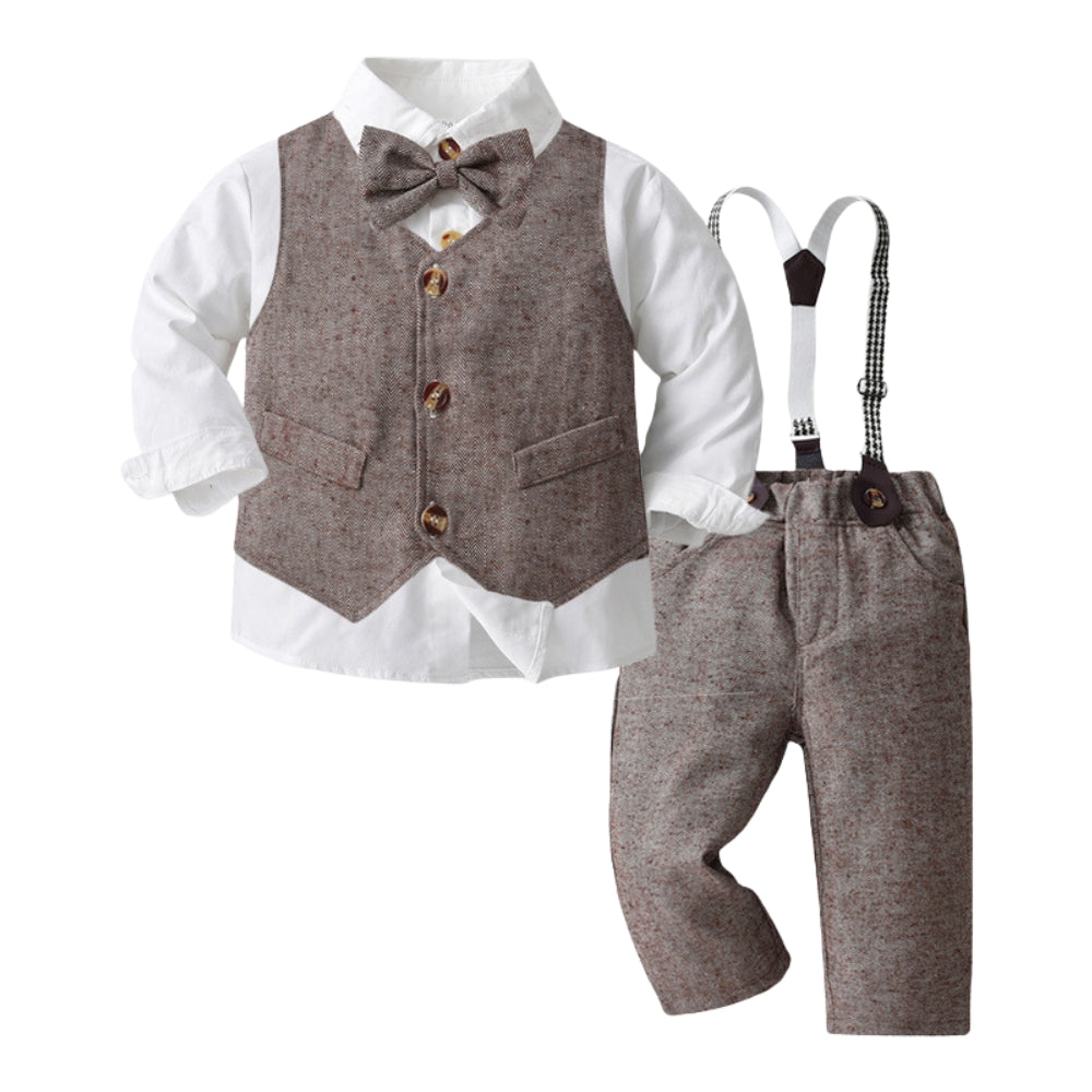 Party outfit set with waistcoat and bow tie – smart, comfortable fit | toddlers & kids