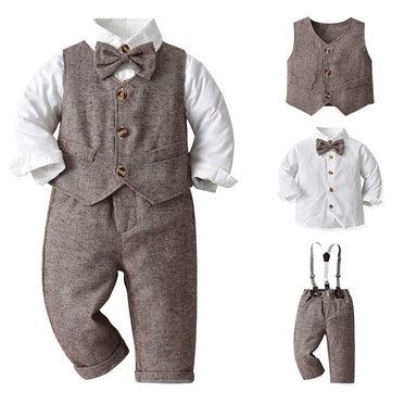Party outfit set with waistcoat and bow tie – smart, comfortable fit | toddlers & kids