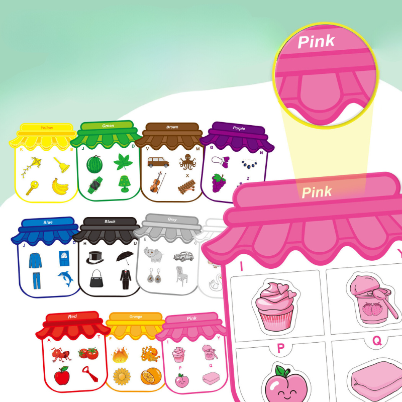 Magnetic shapes for colour and shape recognition – Montessori design, EVA | Educational toy