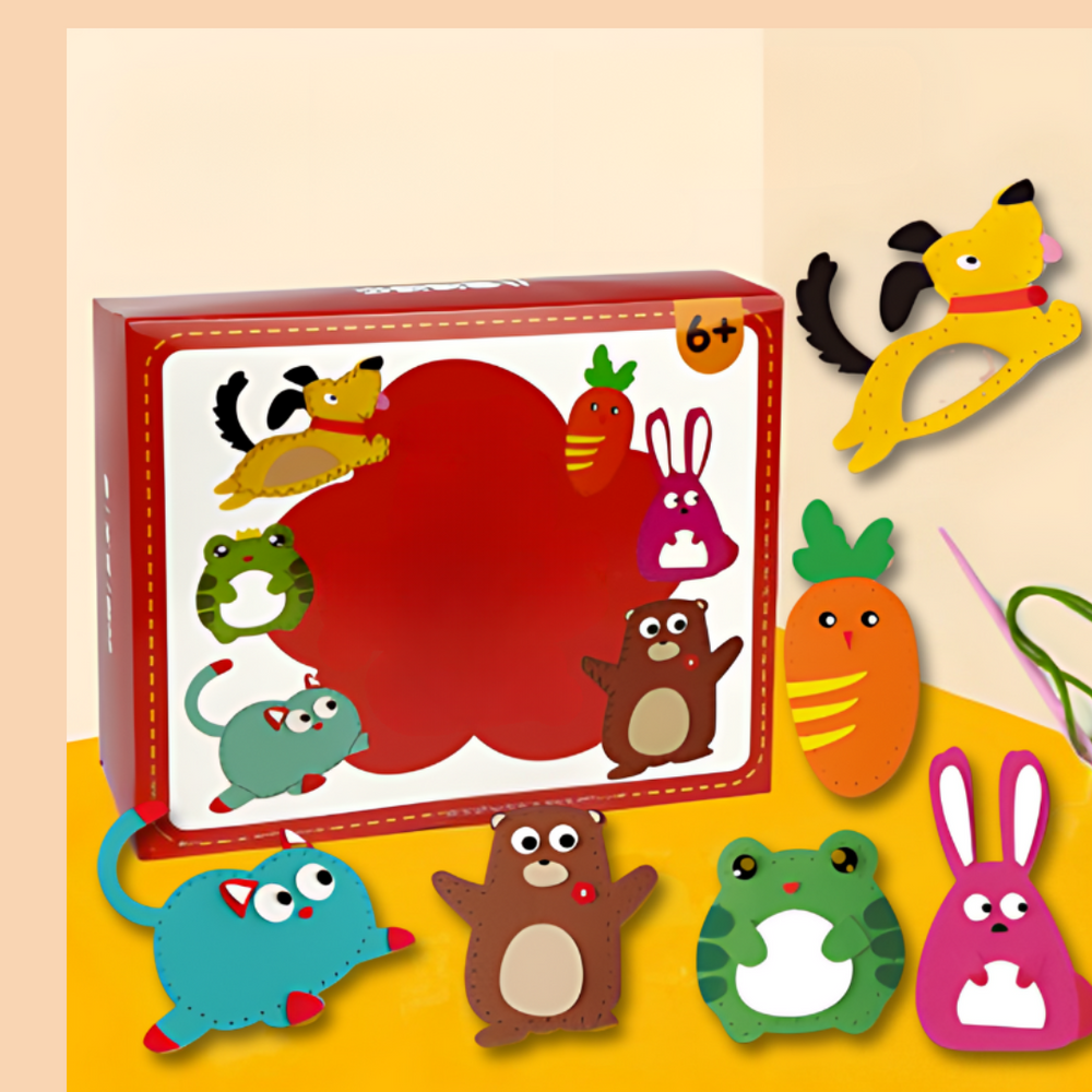 Kids sewing kit lets you make 6 dolls – develops motor skills, creativity | girls & boys