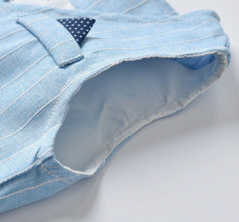 Baby boy's 3-piece party outfit – blouse, gilet & trousers | smart occasion wear