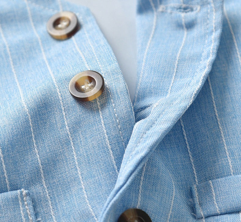 Baby boy's 3-piece party outfit – blouse, gilet & trousers | smart occasion wear