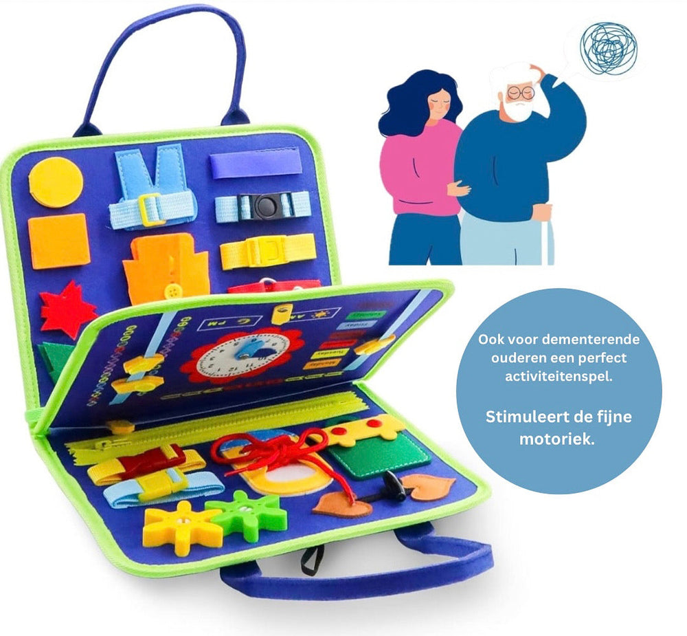 Busy book activity book for toddlers – felt, interactive, portable | Ages 1+
