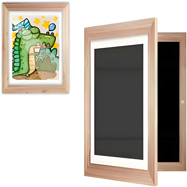 Sturdy wooden art frame for kids – break-resistant, elastic band | room decor