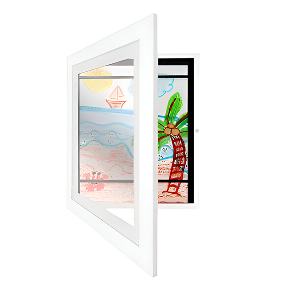 Sturdy wooden art frame for kids – break-resistant, elastic band | room decor