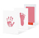 Baby hand and footprint kit creates a lasting keepsake – with name and date space | new parents