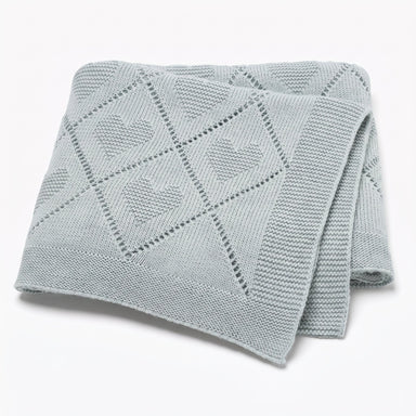 Knitted baby blanket 100% cotton – breathable, four seasons, swaddling too | cot blanket