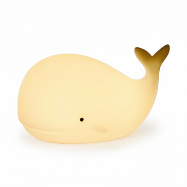 Whale night light with colour-changing LED – tap control, USB rechargeable | kids' lamp