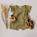 Linen summer romper for babies – breathable, soft and unisex | Little ones