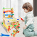 Wooden workbench for kids – 2-in-1 design, builds motor skills | Montessori toy
