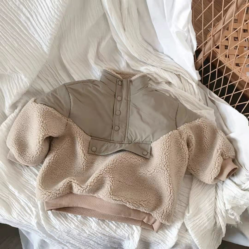 Soft teddy jumper for cold days – warm, stretchy, breathable | for toddlers