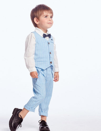 Baby boy's 3-piece party outfit – blouse, gilet & trousers | smart occasion wear