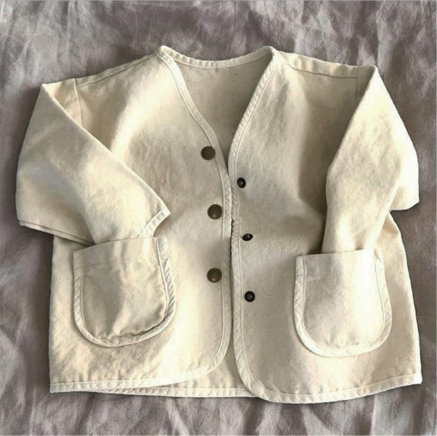 Soft denim baby jacket – press studs, roomy pockets | Unisex 9 months–3 years