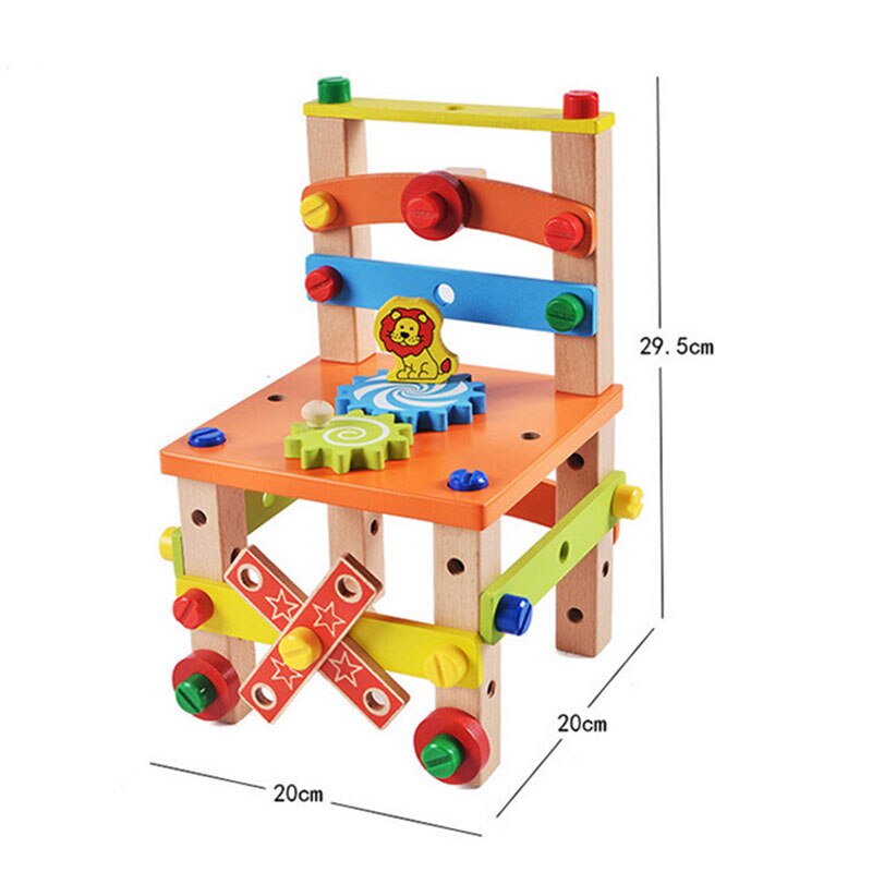 Wooden workbench for kids – 2-in-1 design, builds motor skills | Montessori toy